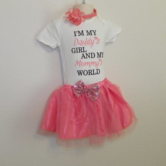 Chuya Other - Pink Baby Daddys Girl Outfit 12-18M (3Pc Set)